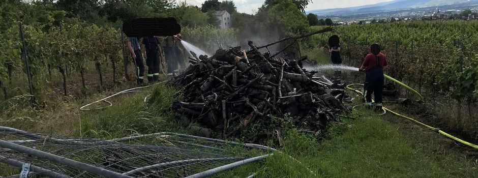 Holzstickel angezündet: Polizei sucht nach Brandstiftern