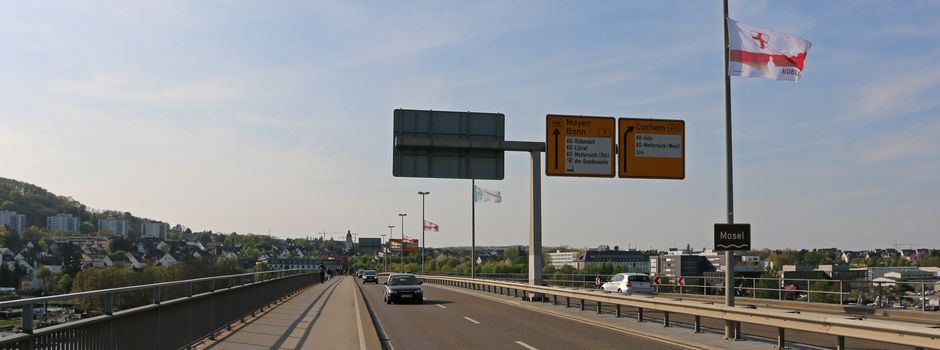 Nachtsperrungen an Kurt-Schumacher-Brücke in Koblenz