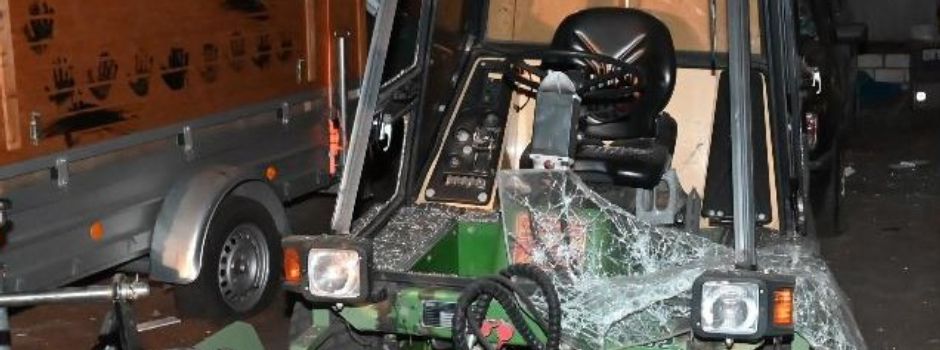 Unbekannte wüten in Lagerhalle – rund 50.000 Euro Schaden