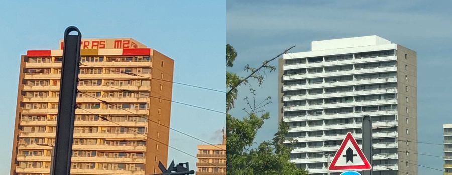 Ultras-Graffiti an Mainzer Hochhaus jetzt komplett weg