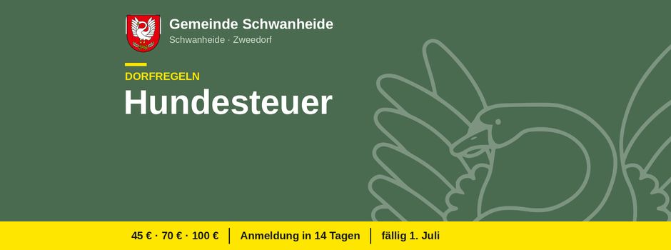 Hundesteuer in Schwanheide