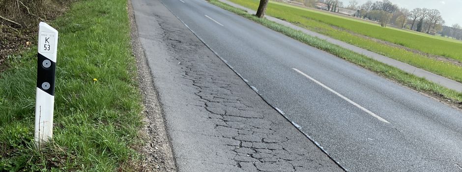 Bauarbeiten an Kreisstraßen: Risse und Unebenheiten werden beseitigt