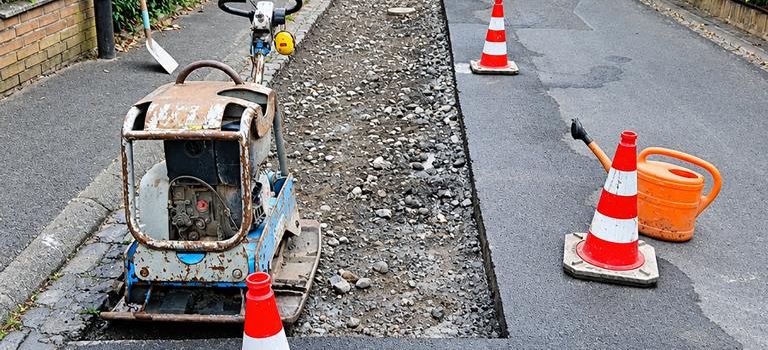 Straßensanierung in der Gemeinde
