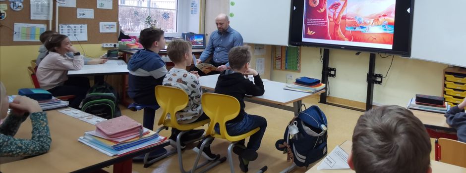 Danksagung an Vorlesegast Herrn Fiedler