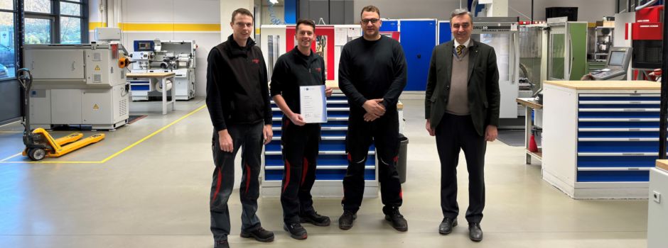 Jendrik Müller Landessieger in der Ausbildung zum Werkzeugmechaniker