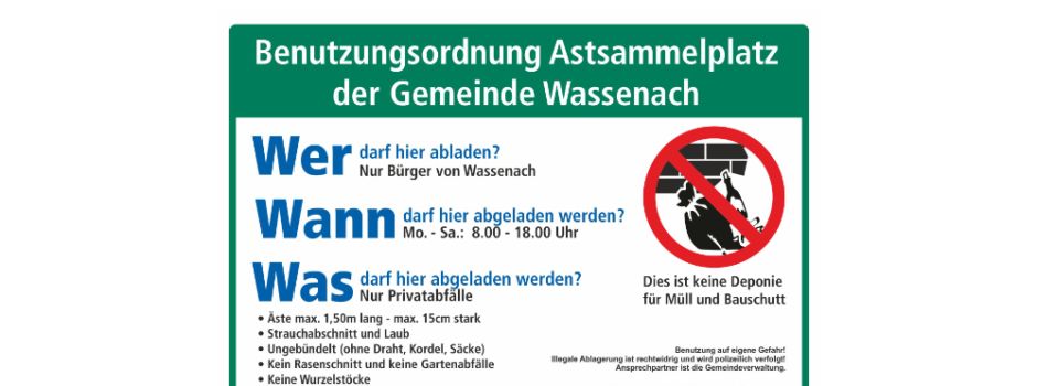 Astsammelplatz geräumt