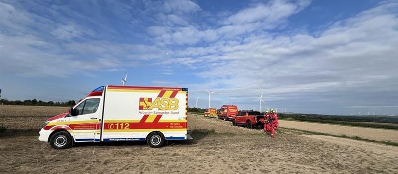Rettungseinsätze an Windrädern in Worms-Herrnsheim geübt