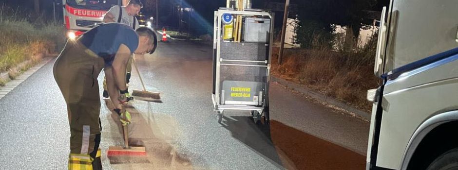 Diesel-Diebe hinterlassen meterlange Ölspur in Nieder-Olm