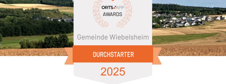 Auszeichnung für die Wiebelsheim-App 