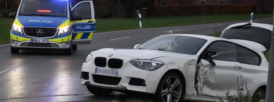 Polizeieinsatz: Verfolgungsjagd endet mit Unfall in Herzebrock