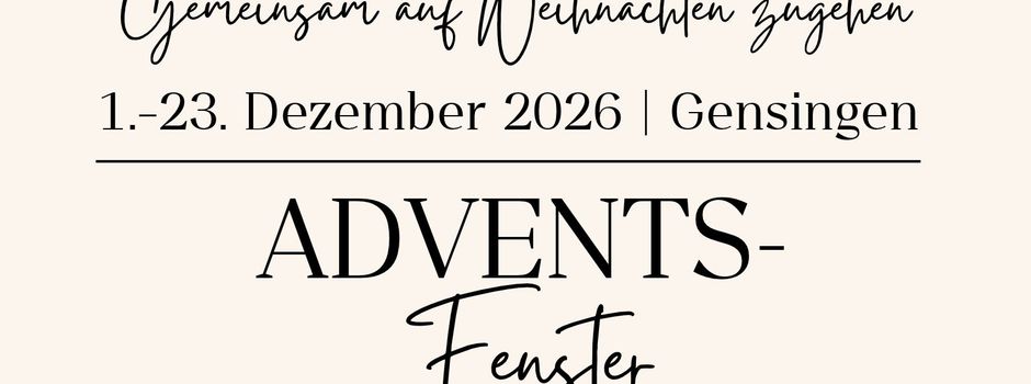 Adventsfenster-Aktion in Gensingen 
