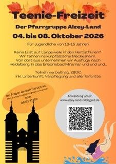 Teenie-Herbstfreizeit der Kath. Pfarrgruppe Alzey-Land