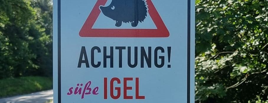 Gemeinde Zeitlarn schützt die Igel – mobile Warnschilder sind wieder im Einsatz
