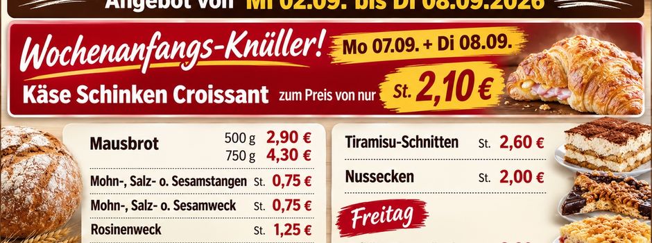Wochenangebot Bäckerei Deubel 