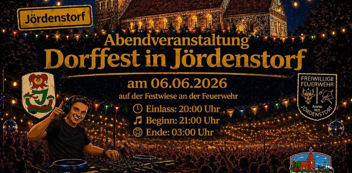 🎉✨Abendveranstaltung - Dorffest Jördenstorf ✨🎉