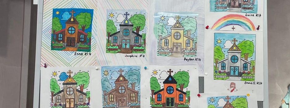 Schulkinder in St. Petrus in Ketten