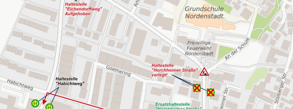 Teilsperrung am Hessenring in Wiesbaden