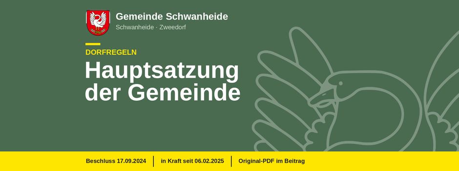 Unsere Hauptsatzung