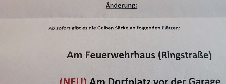 Informationen zu den Gelben Säcken und Biomüllbeutel