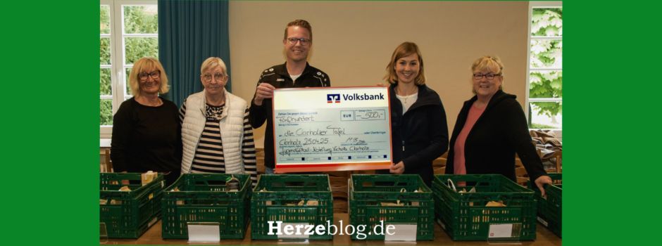 Spendenübergabe der Jugendfußballabteilung zu Ostern an die Tafel