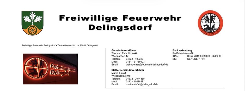 140 Jahre Freiwillige Feuerwehr Delingsdorf
