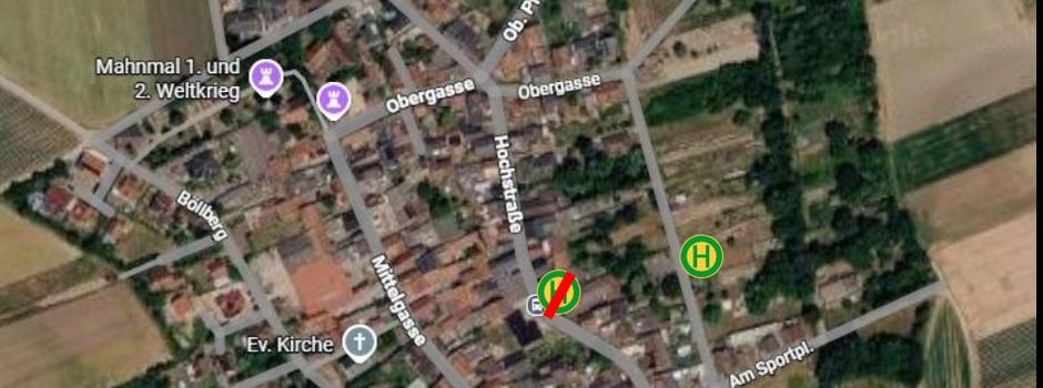 Busumleitung wegen der Straßensperrung in der Unteren Pforte