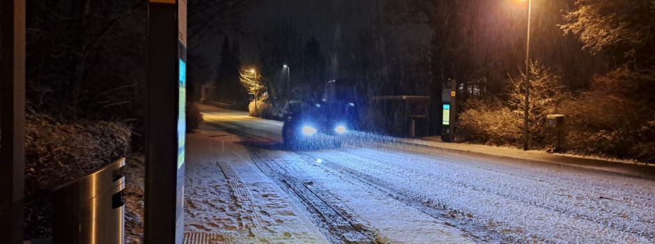 Schnee-Chaos in Rheinhessen: Rollstuhlfahrer steckt in Mainz fest