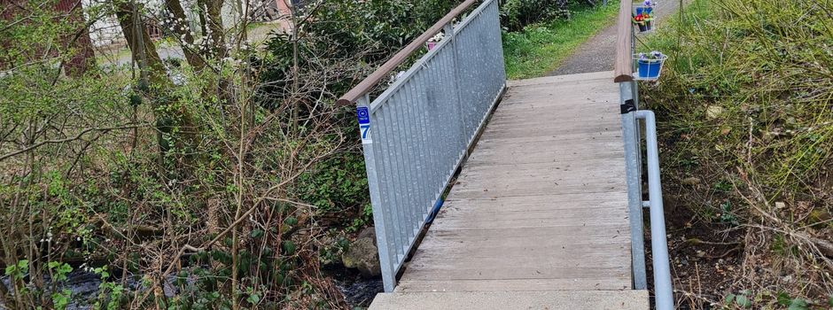 Die Brücke über unseren Namensgeber „Steinebach“