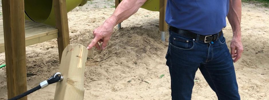 Vandalismus auf dem neuen Spielplatz sorgt für Unmut