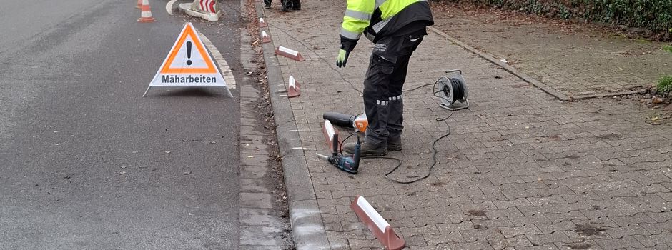 Bürgersteigaufkantungen vor der Grundschule