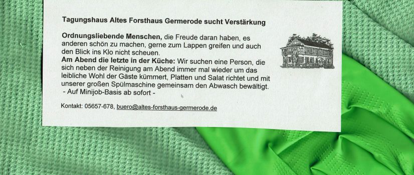 Tagungshaus Altes Forsthaus Germerode sucht Verstärkung