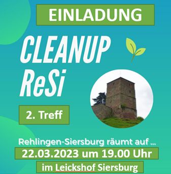 Einladung zum 2. CleanUp Treff ReSi