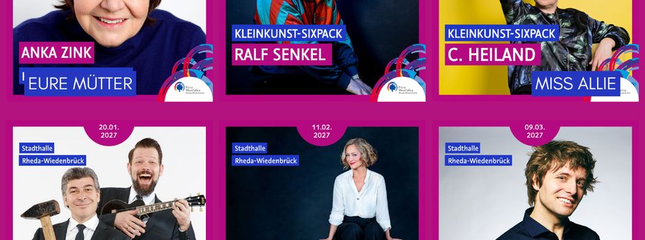 KleinKunst-SixPack 2026/27 in der Stadthalle Rheda-Wiedenbrück