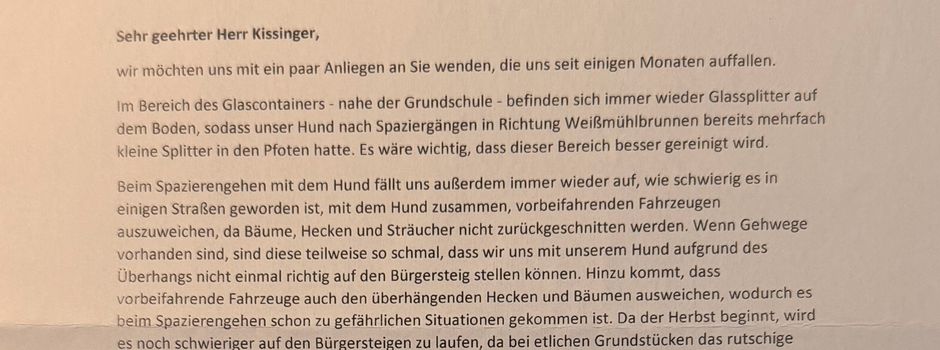 Offener Dialog statt anonymer Briefe