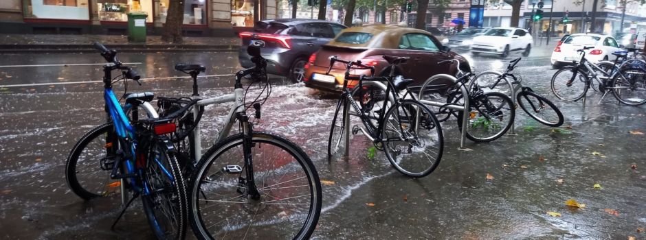 Starker Regen sorgt für Überschwemmungen in Mainz