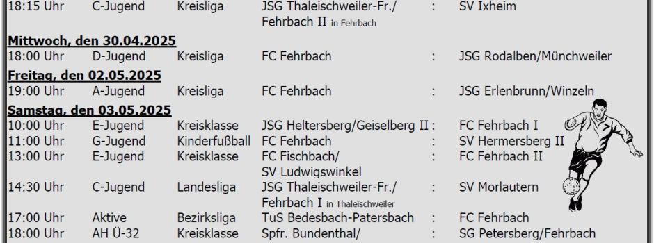 Wochenprogramm beim FCF