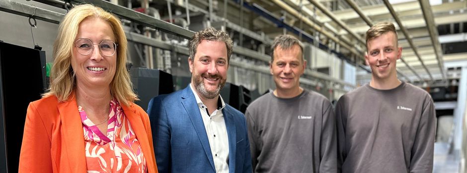 Bürgermeister Marco Diethelm beim Firmenbesuch in Herzebrock-Clarholz: Unternehmen Tohermes setzt auf Nachhaltigkeit