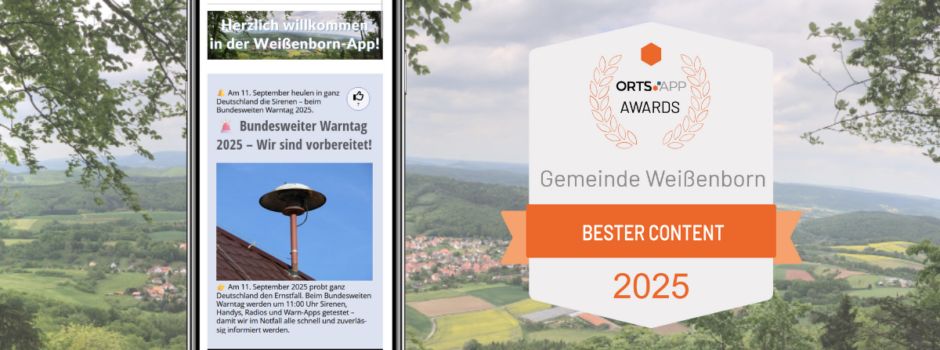 Weißenborn gewinnt erneut den Orts.App-Award