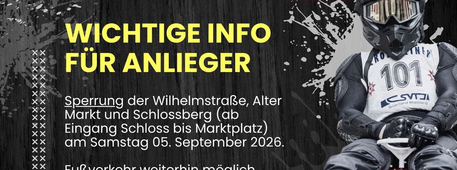 Bobbycar-Rennen – Wichtige Info für Anlieger