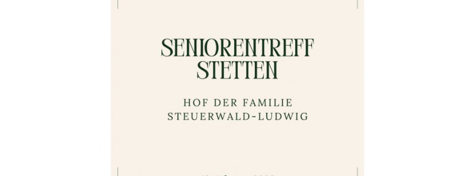 ☕ Einladung zum Seniorentreffen in Stetten 👥