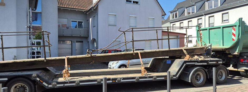 Baufortschritte beim Steg an der Hasenhalle