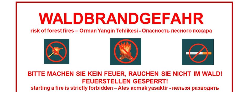 Akute Waldbrandgefahr!