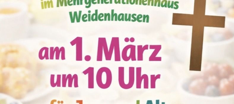 Einladung zum Brunchgottesdienst am 01.03.2026 - 10 Uhr MGH