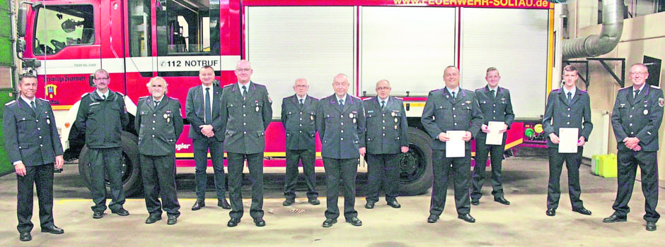 Soltauer Feuerwehr: Drei Mitglieder für 50 Jahre aktiven Dienst geehrt