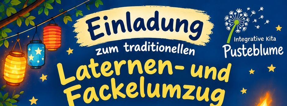 Traditioneller Laternen- und Fackelumzug