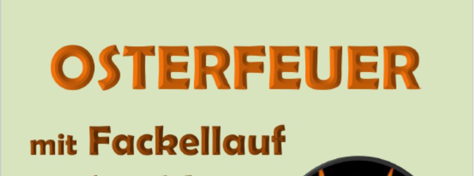 Osterfeuer in Wohra an Ostersamstag 