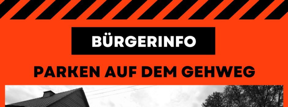 Parken auf dem Gehweg