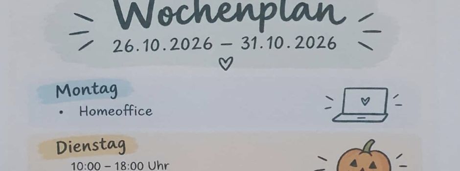 📅 Wochenplan: Das erwartet euch diese Woche im Jugendbüro!