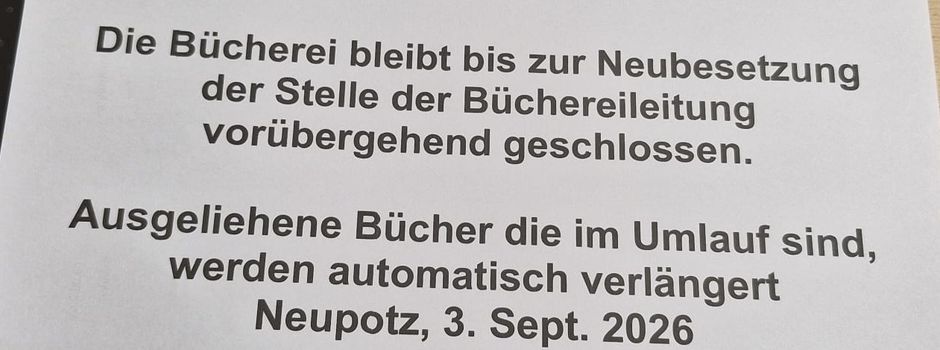 Gemeindebücherei vorübergehend geschlossen