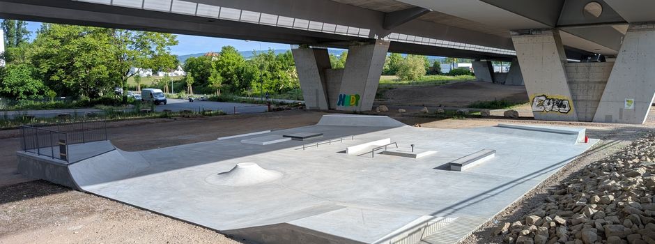 Neuer Skatepark unter der Schiersteiner Brücke in Wiesbaden eröffnet